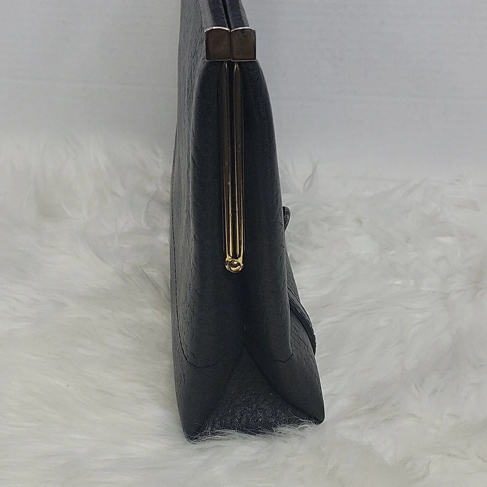 ×MODELL VINTAGE GOLD PFEIL Black‎ Leather Purse